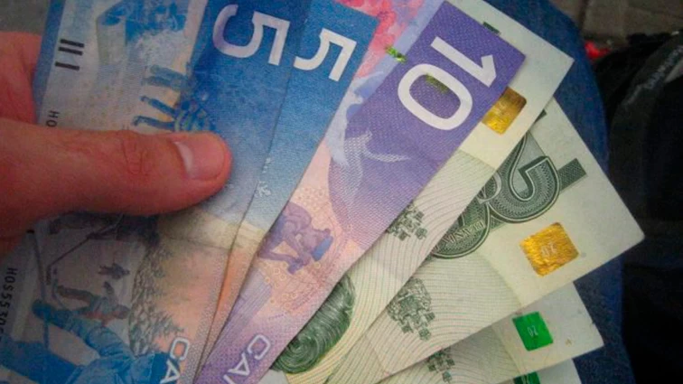 Canadian bills of various denominations